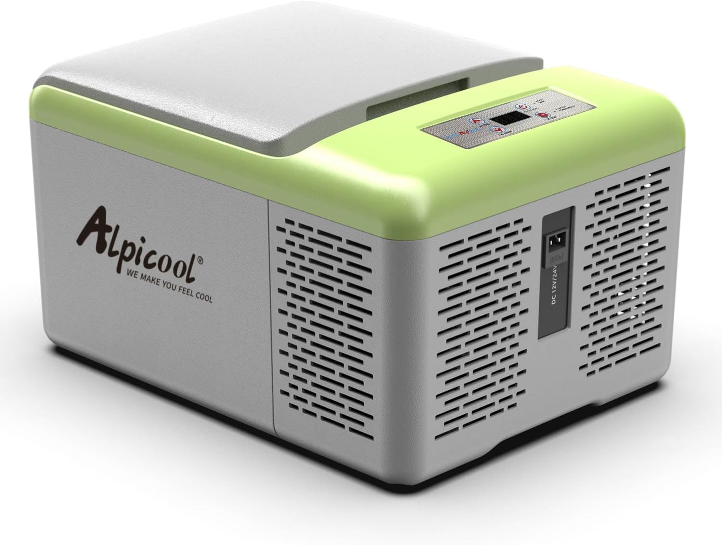 Alpicool C9PT Koelbox, 9 liter, 12 V, mini-koelbox, elektrische compressor, vriesbox, klein, draagbaar, voor camping, auto, vrachtwagen, boot, camper, met USB-aansluiting