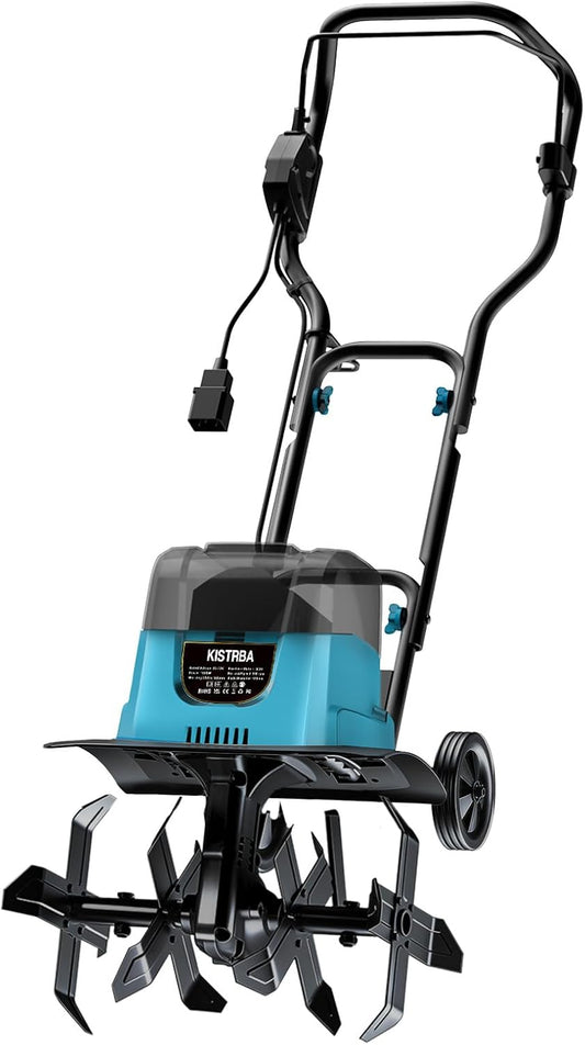 Accu-tuinfrees voor Makita 18 V accu (zonder accu), 1600 W borstelloze elektrische grondhak, 18 cm werkdiepte, 36 cm werkbreedte, met veiligheidsschakelaar, dubbele steunwielen