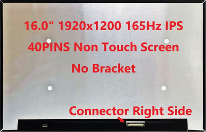 Nieuw LCD-vervangingsscherm 16,0 inch NV160WUM-NY1 165 Hz 1920 x 1200 (16:10) IPS 40 Pin mat voor laptop / display / beeldscherm / LCD-toepassing