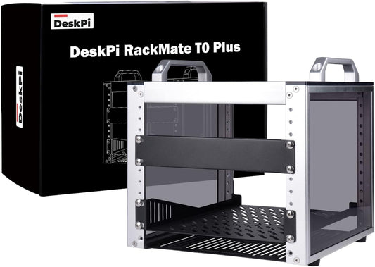 GeeekPi 4U serverbehuizing, 10 inch netwerkrack voor servers, netwerk, A/V-apparaten, DeskPi RackMate T0 Plus rackmontage, diepte 260 mm (zilver, 10,25 inch)