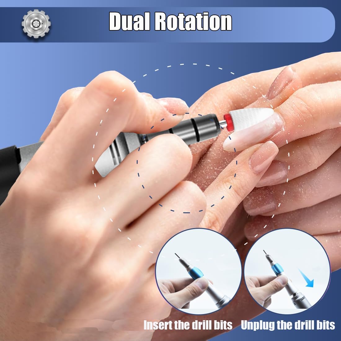 Elektrische Nail Boor Machine Nagelvijlen Professionele 35000 PRM Verstelbare Snelheden Manicure Set Acryl Nail Gel Polish Remover Elektrische Nail Boor Pedicure Kit