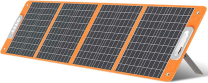 Zonnepaneel, opvouwbaar, 100 W, 18 V, flexibel zonnepaneel, camping, draagbaar, monokristallijn zonnepaneel, complete set met type C QC3.0 voor caravans, camping, balkon, tuinhuisjes
