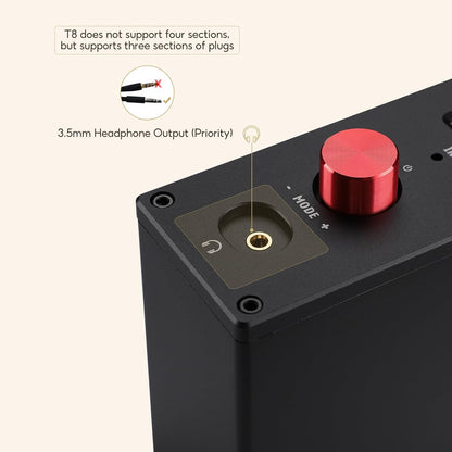 AIYIMA T8 6N3 Digital Tube voorversterker QCC3031 Bluetooth 5.0 voorversterker USB DAC hoofdtelefoonversterker coaxiale optische stereo audio decode ondersteuning APTX