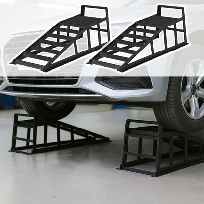 Wiltec 2 oprijbokken voor auto's max. 2 ton per paar stalen oprijplaten bokken garage staal