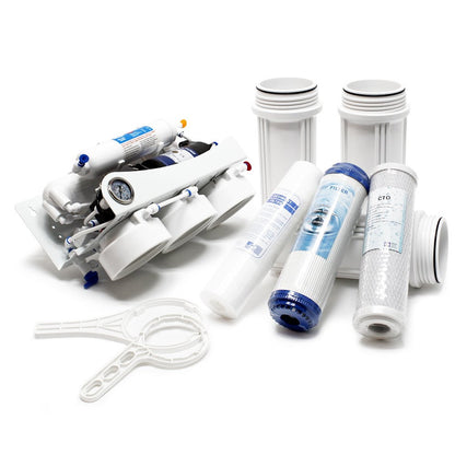 Naturewater 5-stage reverse osmosis RO 180 l/day with pump and pressure indicator - QUORE