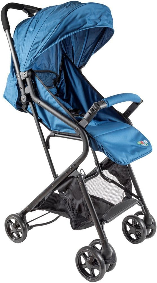 Poupy multifunctionele reiswagen met „Trolley” -sluiting geschikt voor kinderen van 0 tot 36 maanden met verstelbare rugleuning en veiligheidsslot.