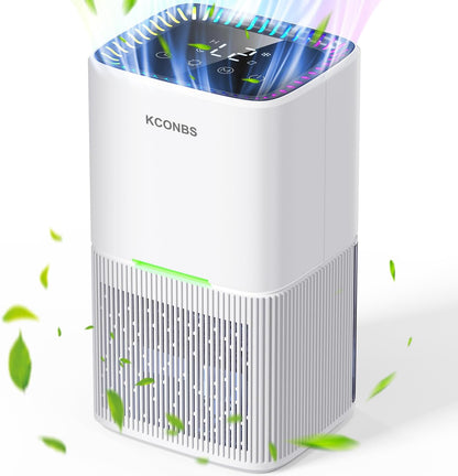 Luchtontvochtiger, 1800 ml, elektrische luchtontvochtiger, met automatische ontdooiing/uitschakeling, gekleurde led, timer, aanraakgevoelig lcd-display, 640 ml/dag, voor badkamer en slaapkamer