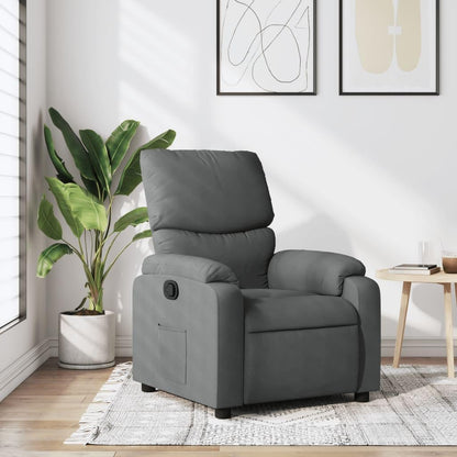 Verstelbare Fauteuil – Relaxfauteuil – Relaxstoel – Armstoel – Leunstoel – Handmatig Verstelbaar Tot 135 Graden – Donkergrijze Duurzame Stof