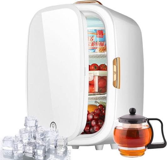 Mini-koelkast – Minikoelkast – Cosmetica Koelkast – Draagbare Koelkast – Slaapkamer Koelkast – 20 Liter Met Spiegel – Koelen En Verwarmen – AC220V/DC12V