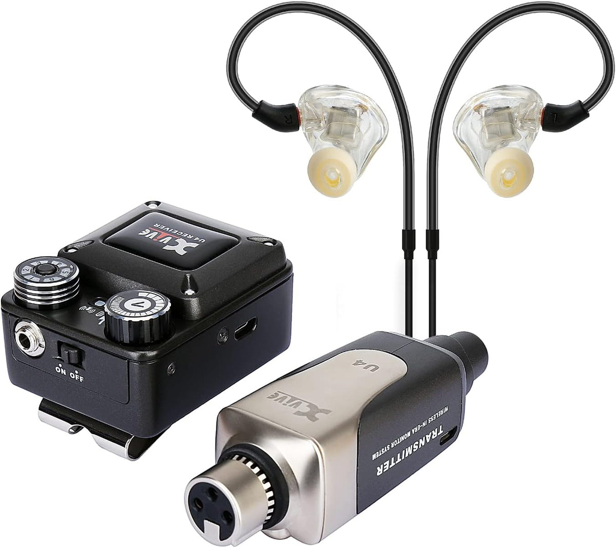 XVIVE DRAADLOOS IN OORMONITOR SYSTEEM PLUS IN OORMONTORS & CASE