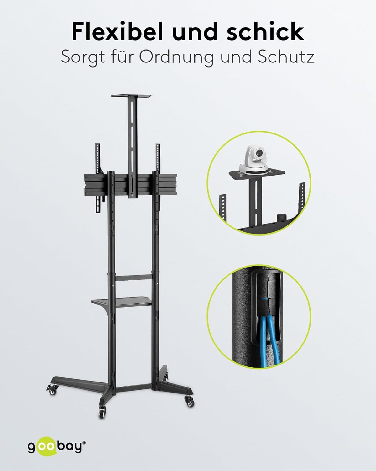 Goobay 59508 Support Pour Téléviseur 177,8 cm (70") Noir