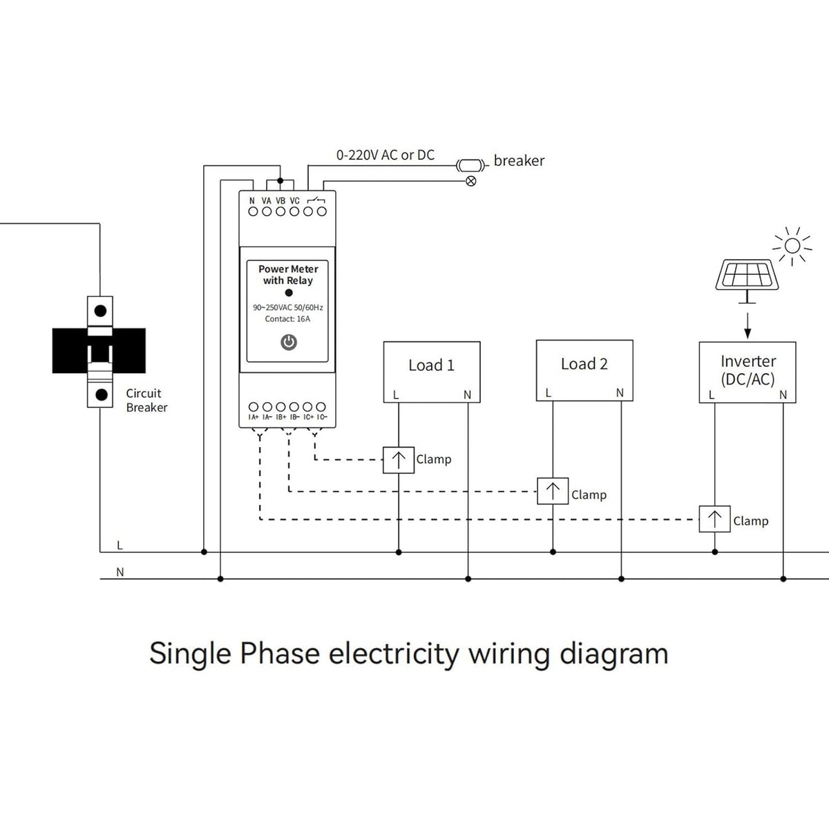 WiFi Smart Energy Meter 3 Fase Elektriciteit Monitoring Meter met 3.80A Stroomtransformator Stroom Spanning Amperage Energiemeter