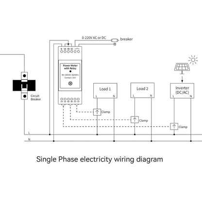 WiFi Smart Energy Meter 3 Fase Elektriciteit Monitoring Meter met 3.80A Stroomtransformator Stroom Spanning Amperage Energiemeter