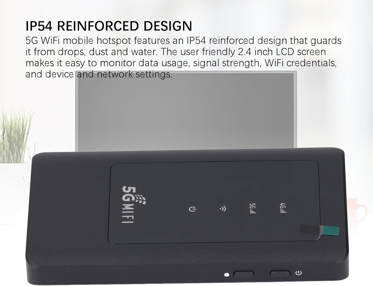 5G Wifi Draagbare Mobiele Hotspot, Dual Band Wifi, 5G Hoge Snelheid, Lage Latentie, Tot 16 Apparaten, voor Telefoons, Laptops, Tablets, Gameconsoles, voor Reizen en Kamperen