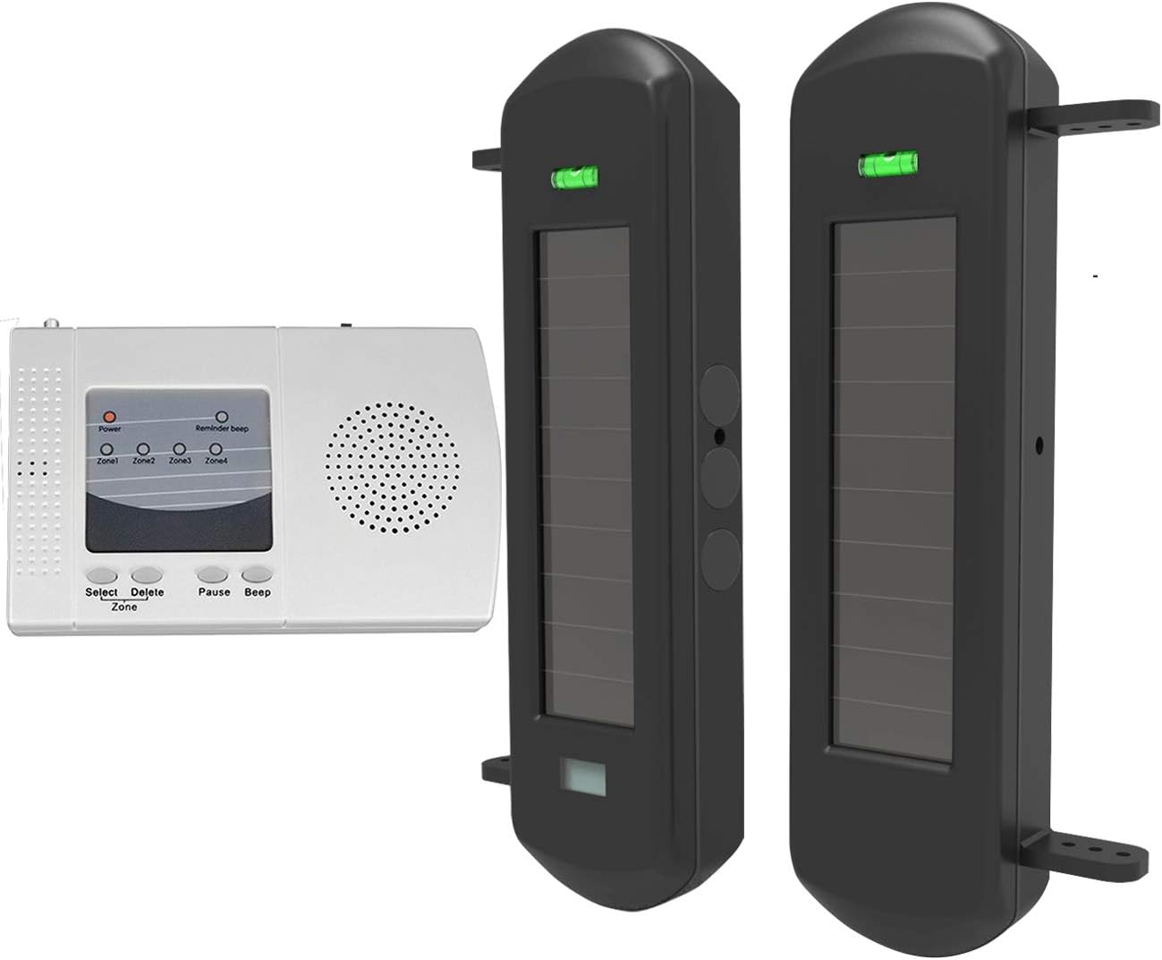 Oprit Alarm- Solar Draadloze Oprit Alarmsysteem 800 Meter Lange Transmissie Bereik-100 Meter Breed Sensor Bereik-Geen Bedrading Geen Behoefte Vervangen Batterij Weerbestendig Beveiliging Perimeter
