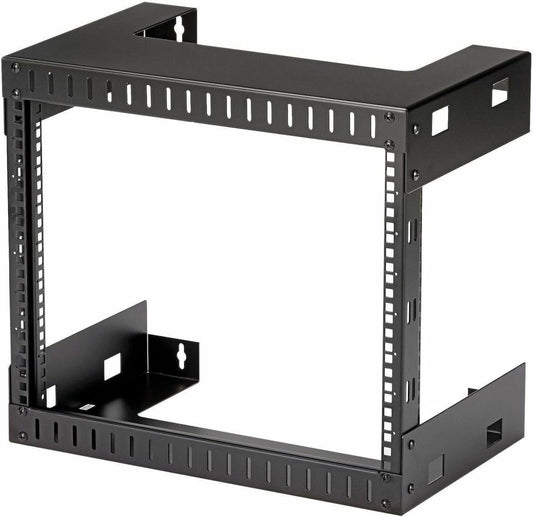 8U 2-Post Wandmonteerbaar Open Frame Rack – Server Rack, Netwerk Rack, Data Rack, Apparatuur Rack – 30 Cm Inbouwdiepte – SPCC Koudgewalst Staal, Belastbaar Tot 80 Kg
