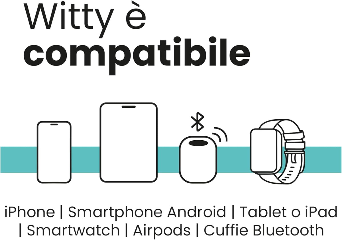 Witty Accu-saver voor smartphone, verdubbel de levensduur van de batterij van uw smartphone - oplader accessoire voor iPhone, Android, Samsung, Huawei, iPad (turkoois - 4 stuks)