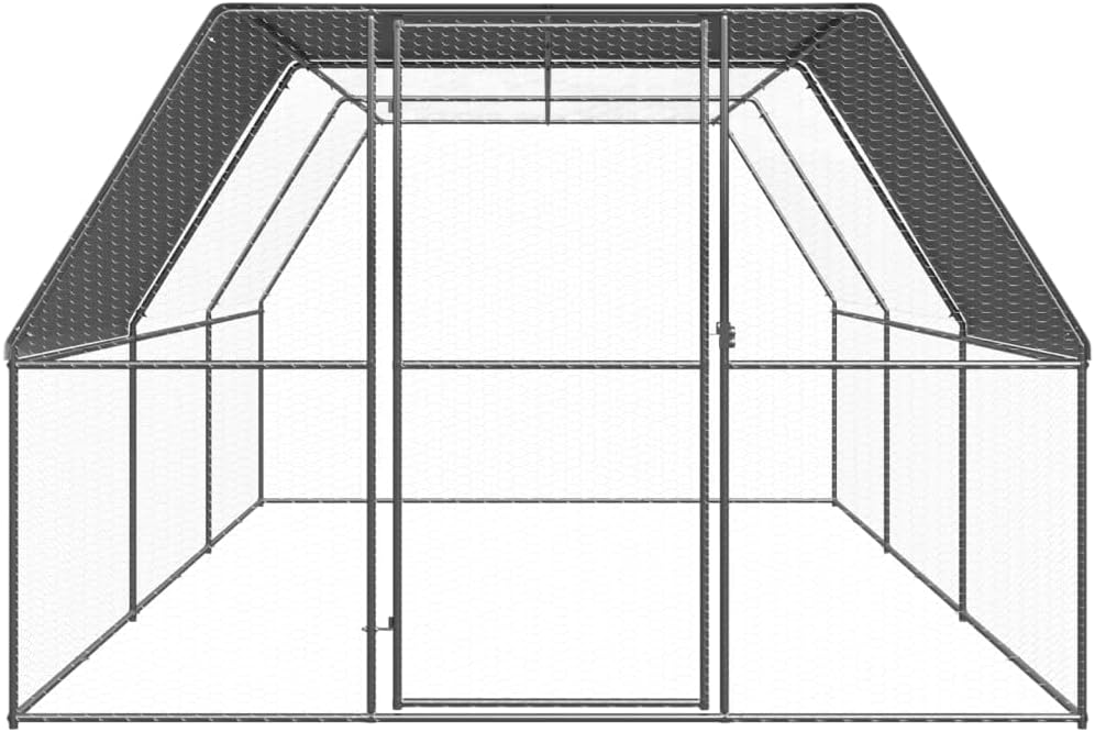 vidaXL Chicken coop 3x6x2m galvanized steel - QUORE