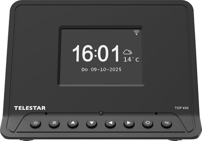 TELESTAR TOP 400 HiFi-adapter (adapter voor het achteraf inbouwen van internetradio, DAB+, streamingdiensten, Bluetooth 5.3, USB-opname) – zwart