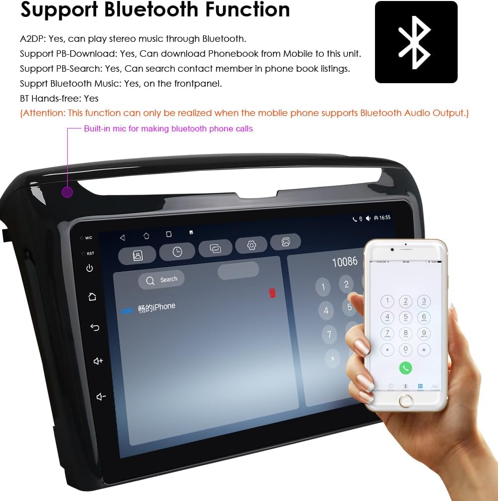 Ossuret Autoradio voor Lancia Ypsilon (2012-2020), 9 Inch Android 13 Touchscreen 2+32GB GPS Navigatie met Carplay Android Auto WiFi Bluetooth Stuurwielbediening DSP USB
