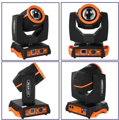 Moving Head LED 230W Disco Light RGBW Disco Light Party Light DMX512 Strobe Light 16CH Stage Lighting for Bar Club Concert, Birthday, Theatre, Wedding, Light Show (Orange) - QUORE