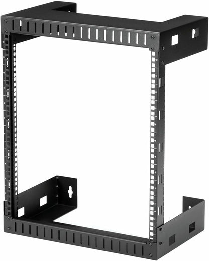 StarTech.com 2 Post 12U Heavy-Duty Wandmonteerbare Server Rack, 19" Open Frame Netwerk Rack, 30cm Diep, Data Rack voor IT/AV/Patchpaneel/Computer Apparatuur (RK12WALLO)
