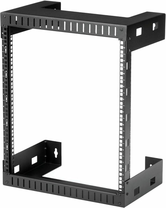 StarTech.com 2 Post 12U Heavy-Duty Wandmonteerbare Server Rack, 19" Open Frame Netwerk Rack, 30cm Diep, Data Rack voor IT/AV/Patchpaneel/Computer Apparatuur (RK12WALLO)