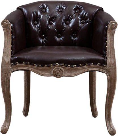 Armchair, Single Sofa Chair, Velvet Backrest, Rubber Wood Legs, Suitable For Living Room, Dining Table(Black) - QUORE