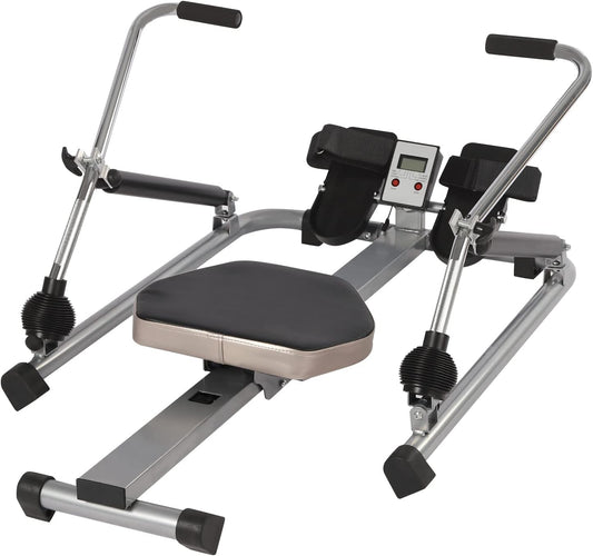 Hydraulic Rowing Machine Home Abdominal Trainer LCD Monitor Soft Seat Adjustable Resistance Sports Equipment Home - QUORE