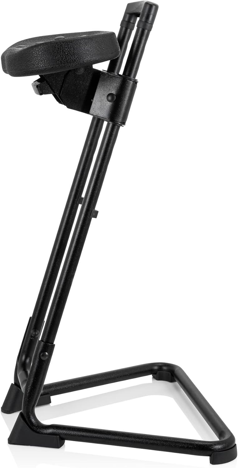 hjh OFFICE 830010 Stahulp TOP Work 32 hardschuim/metaal werkkruk staande stoel ergonomisch, hoogte en helling verstelbaar