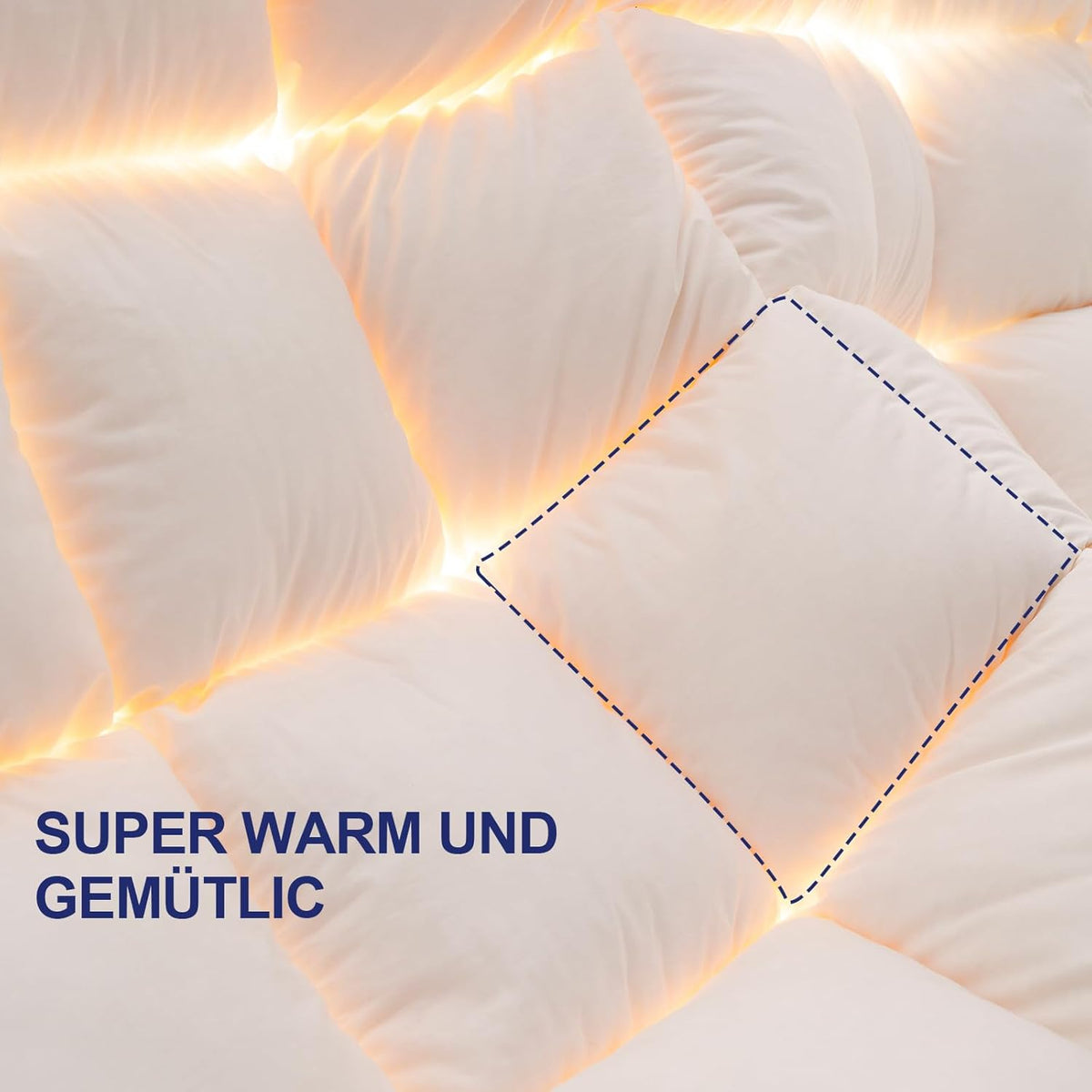 Donzen Dekbed 220x240 4 Seizoenen, 100% Katoenen Overtrek, Donsdekbed 240x220 All Season Warm, Dekbed Volumineus en Ademend Deken(Oeko-TEX en RDS Gecertificeerd, Wit, Vulgewicht 2100gr)