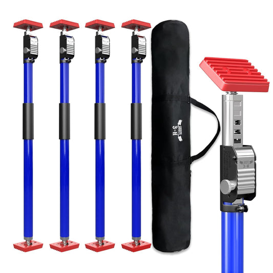 3-H 4 x montagesteunen, klembalken, 75-133 cm, in hoogte verstelbare telescopische steunen, deurspanner, framespanner, eenhandssteun tot 50 kg, ladingbeveiliging, zekeringsstang, plaatlift, spanstang