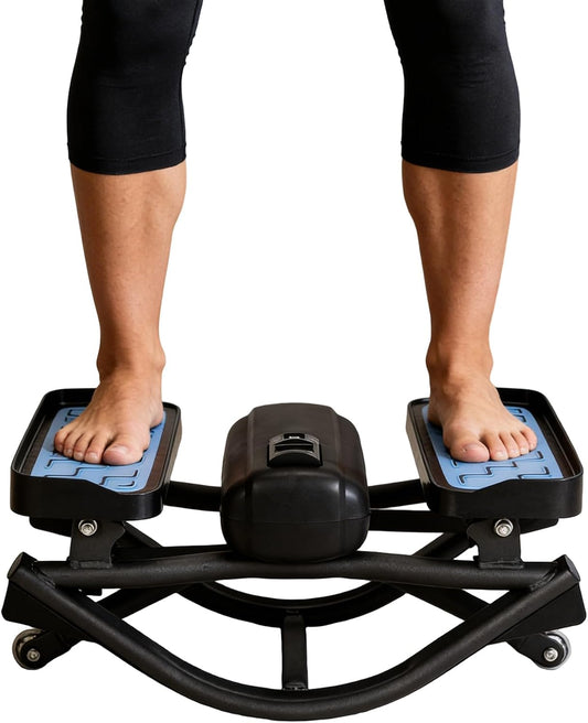 Rock Stepper trainingsapparaat - benen, billen, buikspieren en romp trainingsapparaat, zijdelingse stepper - voor vrouwen en mannen, voor thuis, woning, slaapzaal sportschool - QUORE