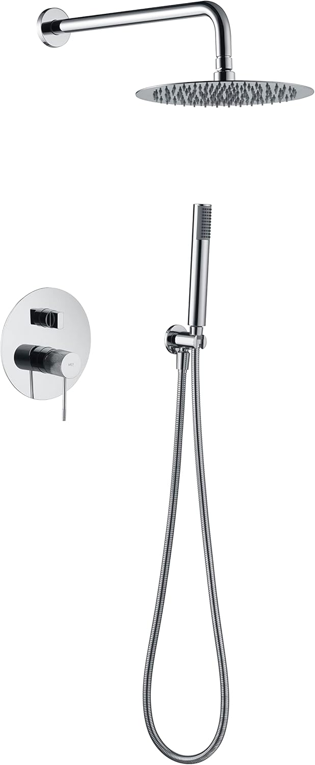 Douche Set – Douchekop – Mengkraan – Handdouche – Regendouche – 2-Weg Bediening – Verchroomd Metaal