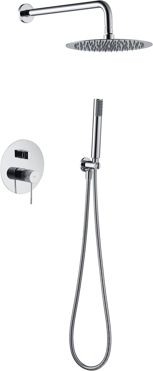 Douche Set – Douchekop – Mengkraan – Handdouche – Regendouche – 2-Weg Bediening – Verchroomd Metaal
