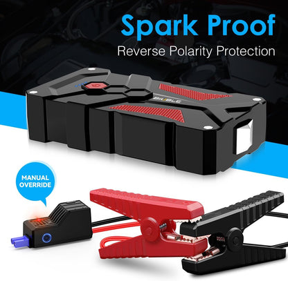 Auto Jumpstarter 12V 2000A – Accubooster – Starthulp – Startbooster – Booster Pack – USB Quick Charge 3.0 – LED-Zaklamp