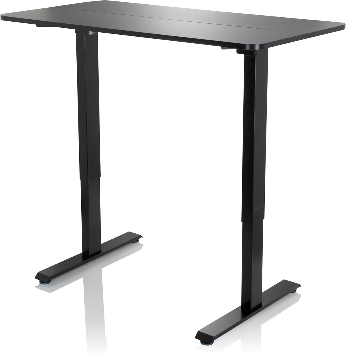 hjh OFFICE 802115 bureau in hoogte verstelbaar 120 x 60 cm Stand CR zwart computertafel handmatig verstelbaar