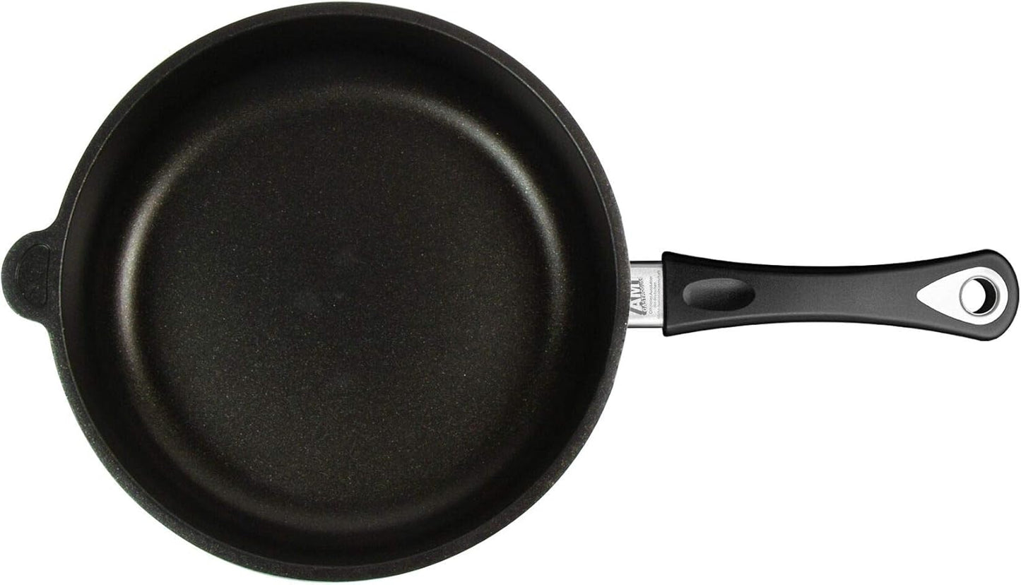 AMT Gastroguss Frying pan, 28 cm diameter, 7 cm high, sturdy handle, suitable for induction, Lotan® non-stick coating, cast iron pan (cast aluminium), AMZN-I-728 - QUORE