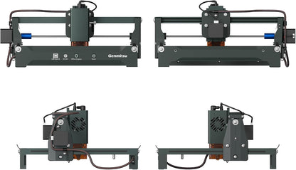 Genmitsu Lasergraveermachine Kortek 10W ±0,01 mm Hoge precisie, 200x150 mm, draagbare CNC-lasersnijder voor doe-het-zelf hout, ondoorzichtig acryl, leer, glas, keramiek, metaal en vezels