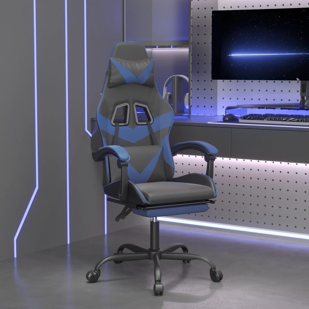 Gamingstoel – Bureaustoel – Gamestoel – Zitzak – Office Chair – Verstelbare Voetensteun – Hoogwaardig Kunstleer – 360° Draaibaar