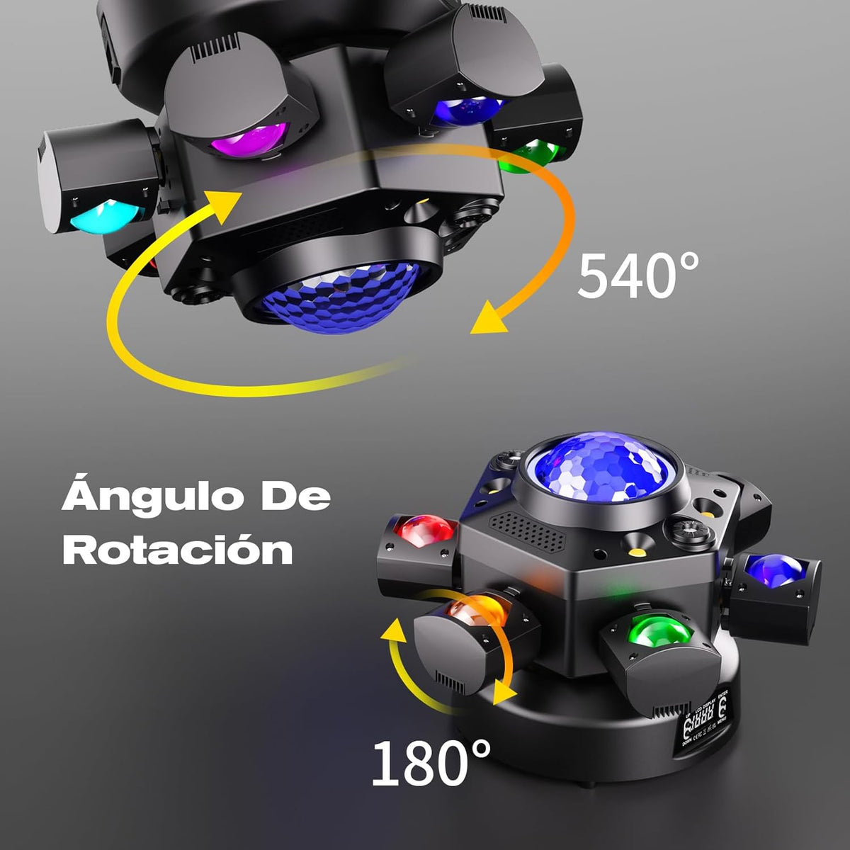 150W Mini Moving Head Light – LED Moving Head – DJ Licht – Partyverlichting – Discobol Licht – 6 RGBW LEDs – Draaibare Kop 540° Horizontaal & 180° Verticaal