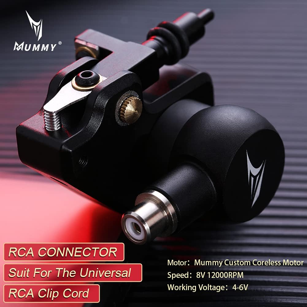 Mummy Roterende Tattoo Machine Japan Motor Aluminium CNC Frame 2.5-3.5mm Slag Lengte (R1-2)