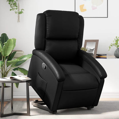 Tv-Fauteuil – Relaxfauteuil – Sta-Op Stoel – Elektrische Liftstoel – Tv-Relaxstoel – Met Elektrisch Motormechanisme – Verstelbare Rugleuning Tot 135° – Bekleed Met Duurzaam Kunstleer Zwart
