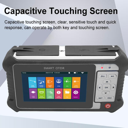 TM292 OTDR 1310/1550nm 24/22dB met 4,3-Zoll-Touchscreen, OTDR Singlemode met VFL OPM OLS Evenementenkaart RJ45, FC/UPC SC ST LC- Aansluiting opnemen