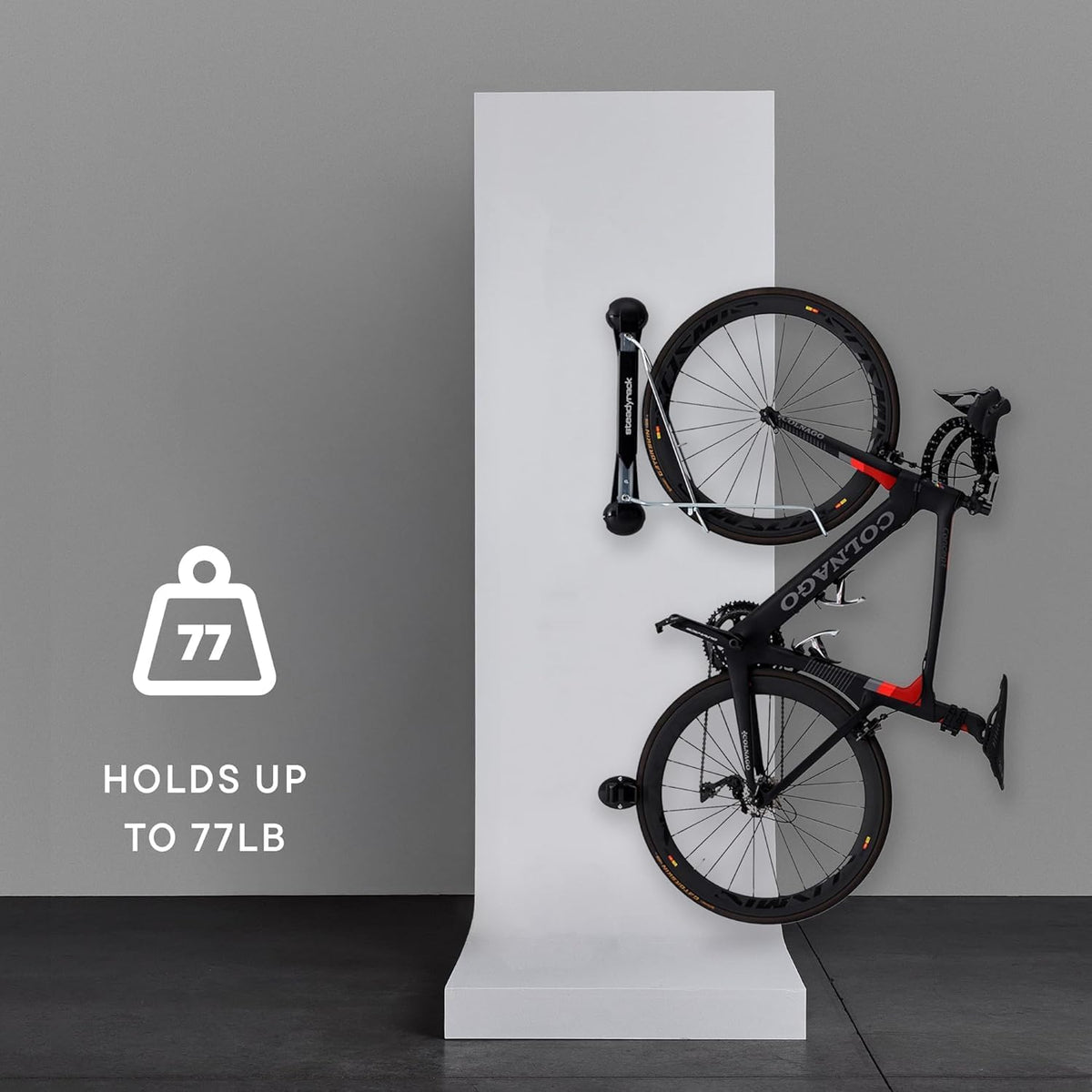Steadyrack Fietsenrek - Classic Fietsrek - Muurbevestiging Fietsenrek voor Thuis, Muurbevestiging, Garage of Fietsenstalling - 2 Stuks