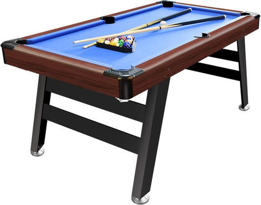 Biljarttafel – Pooltafel – Biliardtafel – Spel tafel – Billiardtafel – Inclusief 2 Keuen & Complete Set – Verstelbare Poten & Houten MDF Frame