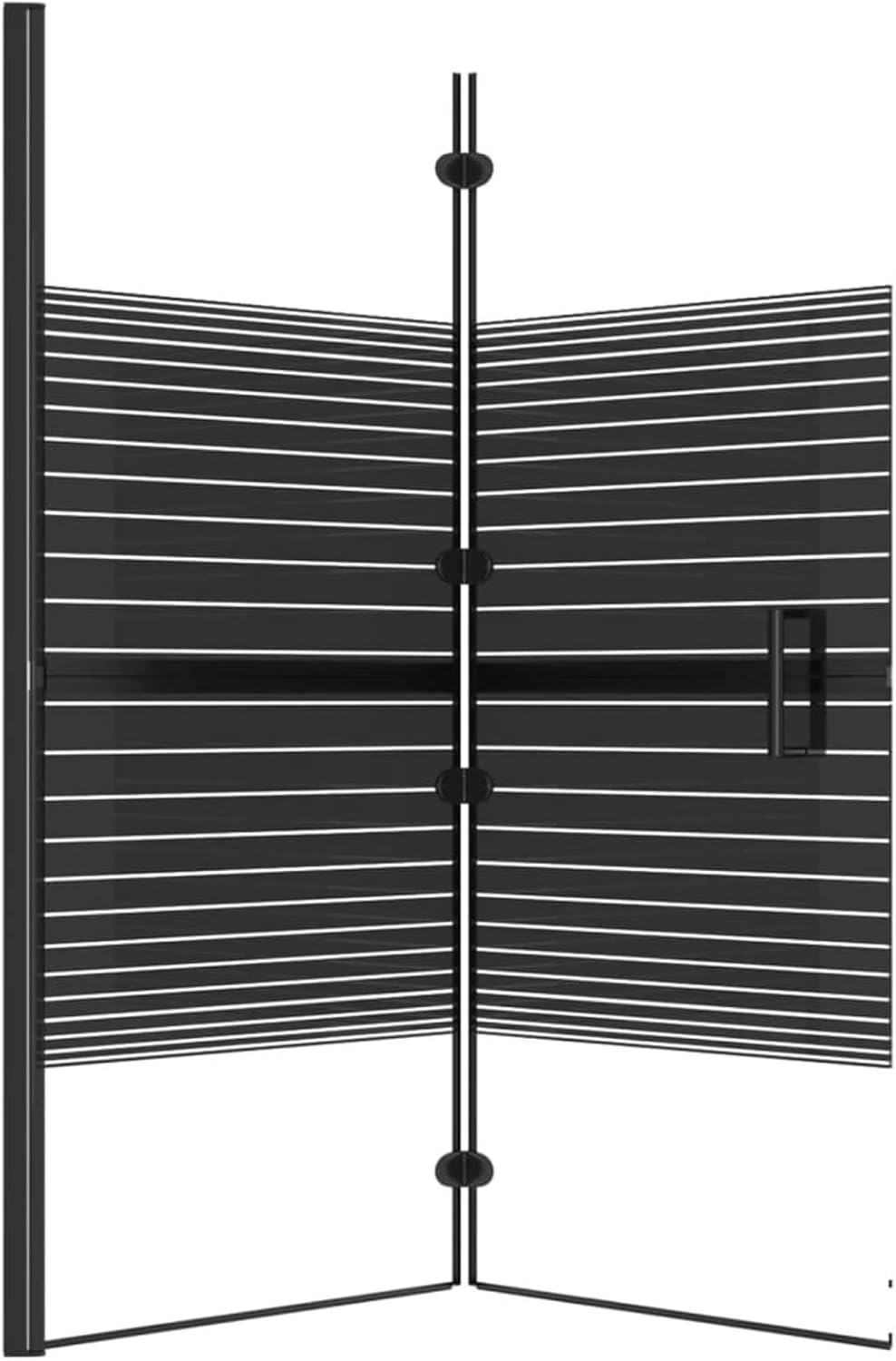Inklapbaar Douchepaneel – Douchewand – Douchedeur – Doucheafscheiding – Douche Scheidingswand – ESG Veiligheidsglas – Aluminium Frame – 120 x 140 cm – Ruimtebesparend Design