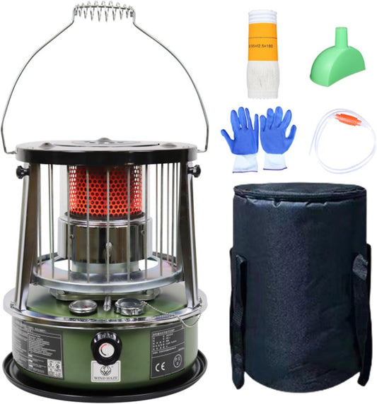 Kavolet Hefbare kerosine-oven, petroleumverwarming, mobiele verwarming zonder stroom, petroleumkachel, draagbare campingkachel, voor thuis, outdoor, camping, barbecue, ijsvissen, kerosine-kachel