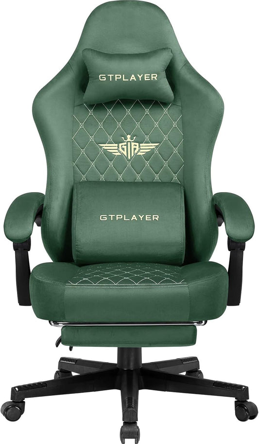 Gamingstoel – Gamestoel – Gaming Chair – Bureaustoel – PC Stoel – Ademend Stof – Verstelbare Voetensteun – Max 150 kg