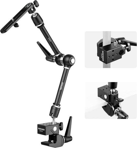 Magic Arm met Superklem – Scharnierende Arm – Cameraklem – Montagearm – Monitorhouder – 53 cm – 3 kg Draagvermogen